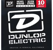 Dunlop DEN1056 Комплект струн для 7-струнной электрогитары, никелированные, Medium, 10-56
