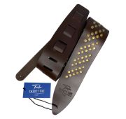 1221 1221-75-5-BRN Ремень для гитары, кожаный, широкий, коричневый