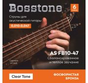 Bosstone Clear Tone AS FB10-47 Струны для акустической гитары, фосфор бронза калибр 0.010-0.047