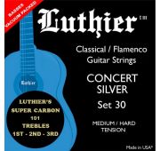 Luthier LU-30SC Комплект струн для классической гитары, средне-сильное натяжение, карбон