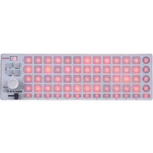 Icon I-STAGE WHITE DJ-контроллер USB 2.0, 48 программируемых клавиш с подсветкой, 1 назначаемый фейдер, режимы работы: DJ, Effector, DAW .Цвет белый.