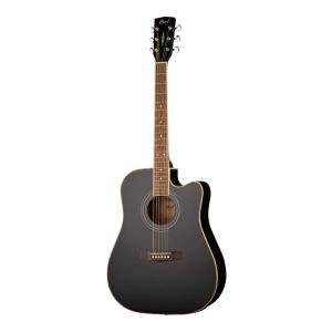 Cort AD880CE BK электроакустическая гитара с вырезом, корпус дредноут, цвет черный