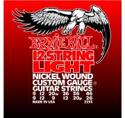Ernie Ball 2233 струны для 12стр. эл.гитары Nickel Light 12 (9-9.12-12.20w-9.26-12.36-20p.46-26)