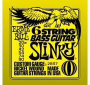 Ernie Ball 2837 струны для 6-струнной бас-гитары Nickel Bass SS Slinky (20w-30-42-54-4-90)