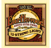 Ernie Ball 2010 струны для 12стр. акуст.гитары Earthwood 80/20 Bronze 12 Light  (9-9.12-12.20w-9.26-12.36-20p.46-26)