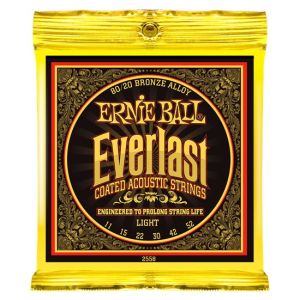 Ernie Ball 2558 струны для акуст.гитары Everlast Coated 80/20 Bronze Light (11-15-22w-30-42-52)
