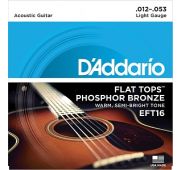 D'Addario EFT16 FLAT TOPS Струны для акустической гитары фосфорная бронза, 12-53