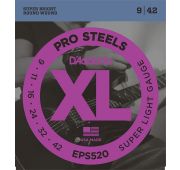 D'Addario EPS520 XL PRO STEEL Струны для электрогитары Super Light 9-42 EPS520