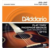 D'Addario EFT15 FLAT TOPS Струны для акустической гитары фосфорная бронза, 10-47