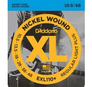 D'Addario EXL110+ NICKEL WOUND Струны для электрогитары Regular Light  Plus, 10.5-48