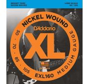 D'Addario EXL160 XL NICKEL WOUND Струны для бас-гитары Long Medium 50-105