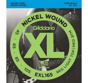 D'Addario EXL165 XL NICKEL WOUND Струны для бас-гитары Long Regular Ligth Top Medium Bottom 45-105