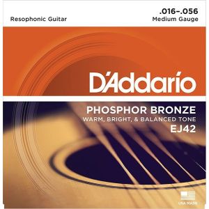 D'Addario EJ42 Resophonic Комплект струн для резонаторной (добро) гитары, ф/б, 16-56