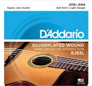 D'Addario EJ83L Gypsy Jazz Комплект струн для акустической гитары, шарики на концах, Light, 10-44