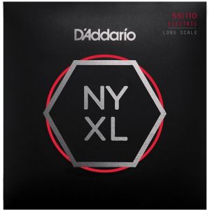 D'Addario NYXL55110 Комплект струн для бас-гитары, никелированные, Long Scale, Heavy, 55-110