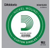 D'Addario NW020 Nickel Wound Отдельная струна для электрогитары, .020