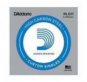 D'Addario PL011 PLAIN STEEL Отдельная стальная струна без обмотки 0.011