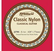 D'Addario J2701 Classical Отдельная 1-ая струна для классической гитары, нейлон, норм. натяжение
