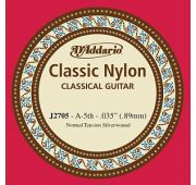 D'Addario J2705 Classical отдельная 5-ая струна для классической гитары, нейлон, норм. натяжение