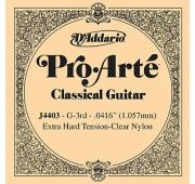 D'Addario J4403 Pro-Arte Отдельная 3-я струна для классической гитары, нейлон, оч. сильное натяжение
