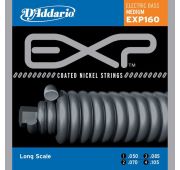 D'Addario EXP160 Coated Комплект струн для бас-гитары, Medium, 50-105, Long Scale