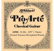 D'Addario J4504 Pro-Arte Отдельная 4-ая струна для классической гитары, нейлон, норм. натяжение