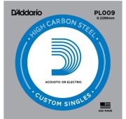 D`Addario PL009 PLAIN STEEL Отдельная стальная струна без обмотки 0.009