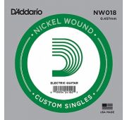 D'Addario NW018 Nickel Wound Отдельная струна для электрогитары, .018