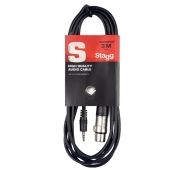 Stagg SAC3MPSXF аудио шнур XLR(F)-JACK mini stereo папа, серия Deluxe, 3 метра, черного цвета