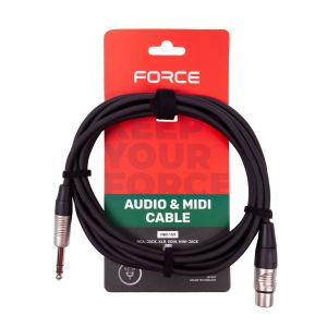 Force FMC-15/3 Профессиональный микрофонный/коммутационный шнур XLR(F) - стерео джек (TRS)