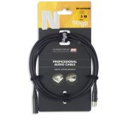 Stagg NAC3MXFMXMR аудио кабель мини XLR - мини XLR, 3 м, черный