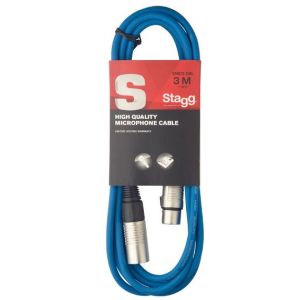 Stagg SMC3 CBL микрофонный шнур, xlr-xlr, длина 3 метра, цвет синий