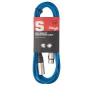 Stagg SMC3 CBL микрофонный шнур, xlr-xlr, длина 3 метра, цвет синий