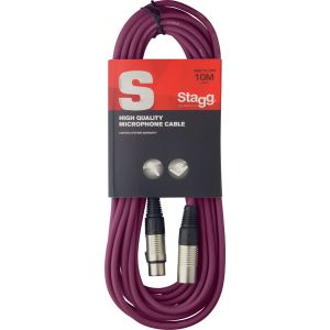 Stagg SMC10 CPP микрофонный шнур, xlr-xlr, длина 10 метров, цвет фиолетовый