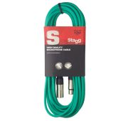 Stagg SMC10 CGR микрофонный шнур, xlr-xlr, длина 10 метров, цвет зеленый
