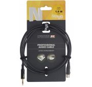Stagg NAC1.5MPSMX4FR аудио кабель XLR/джек, 1,5 м, черный