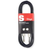 Stagg SGC10DL профессиональный инструментальный кабель (jack-jack). Серия: delux S. Длина: 10 м. Черный
