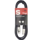 Stagg SMC1 микрофонный шнур XLR(M)-XLR(F), длина 1 метр.