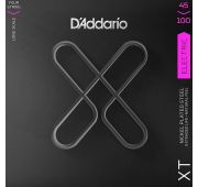 D'Addario XTB45100 Комплект струн для бас-гитары, никелированные, 45-100, с покрытием