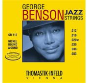 Thomastik GR112 George Benson Jazz Комплект струн для акустической гитары, круглая оплетка, 12-53