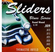 Thomastik SL109 Blues Sliders Комплект струн для электрогитары, Light, сталь/никель и шелк, 9-43