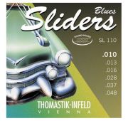 Thomastik SL110 Blues Sliders Комплект струн для электрогитары, Med.Light, сталь/никель,шелк, 10-48