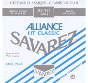 Savarez 540J Alliance HT Classic Blue high tension струны для классической гитары нейлон