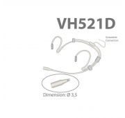 AV-Leader VH 521D Bl минимикрофон с оголовьем круг. 20-20кГц, съемный кабель,