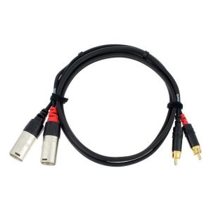 Cordial CFU 1,5 MC кабель RCA/XLR male, 1,5 м, черный
