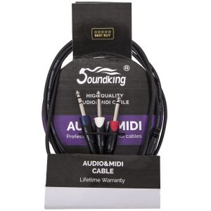 Soundking BJJ209-2M аудио шнур инсертный (2хJack - стерео Jack), 2 метра