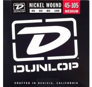 Dunlop DBN45105 Комплект струн для бас-гитары, никелированные, Medium Light, 45-105