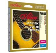 Alice AW432P-SL Комплект струн для акустической гитары, медь, цветные наконечники, 11-52