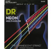 DR NMCB-45 Струны для 4 струнной бас-гитары Multi-Color Bass 45-105 Medium, цветные
