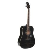 Greg Bennett GD100S/BK акустическая гитара, дредноут, цвет черный